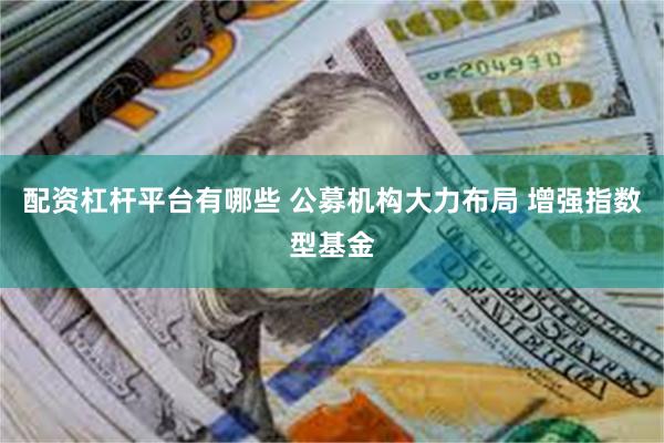 配资杠杆平台有哪些 公募机构大力布局 增强指数型基金